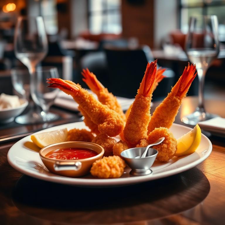 Golden Fried Prawns
